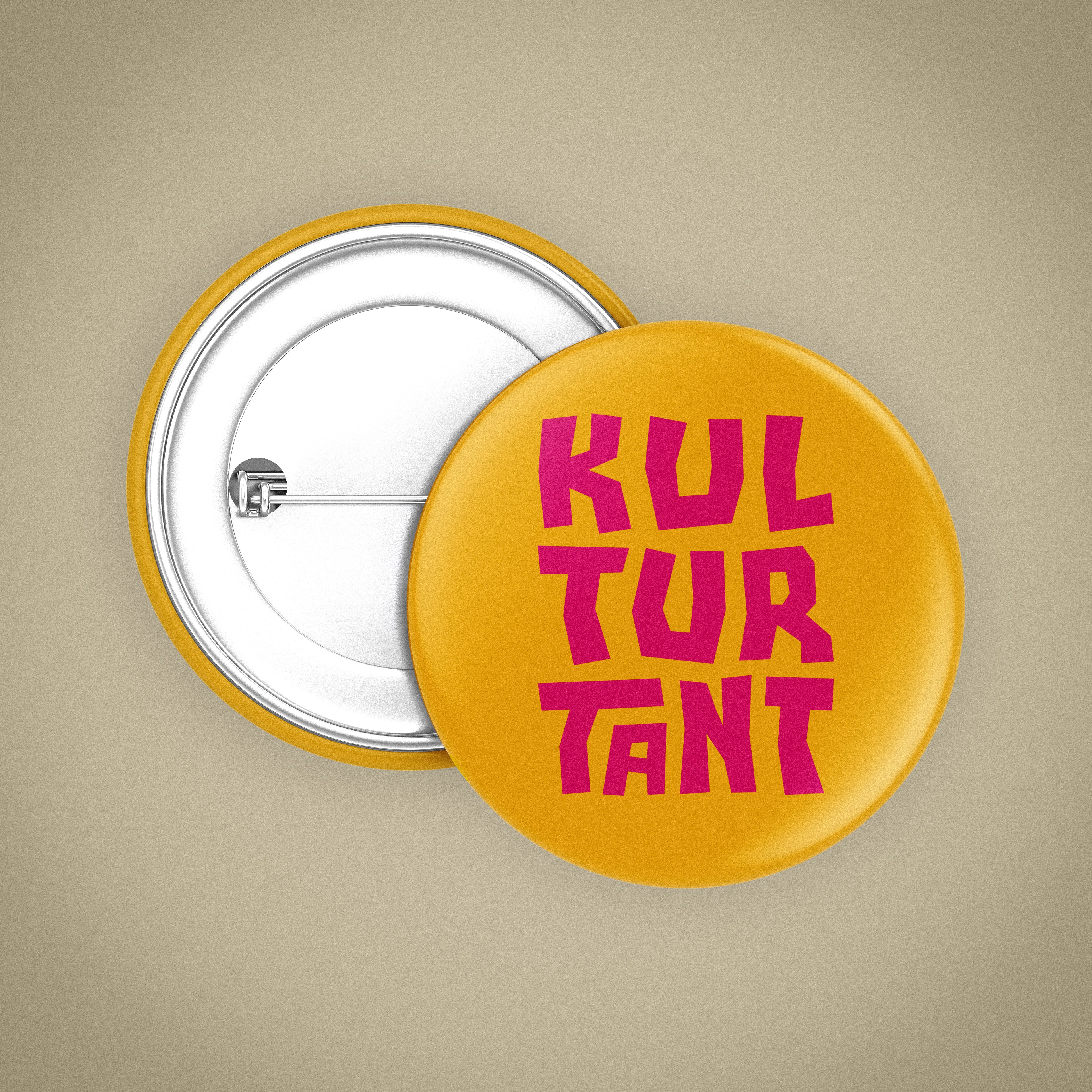 Kulturtant knapp - Gul