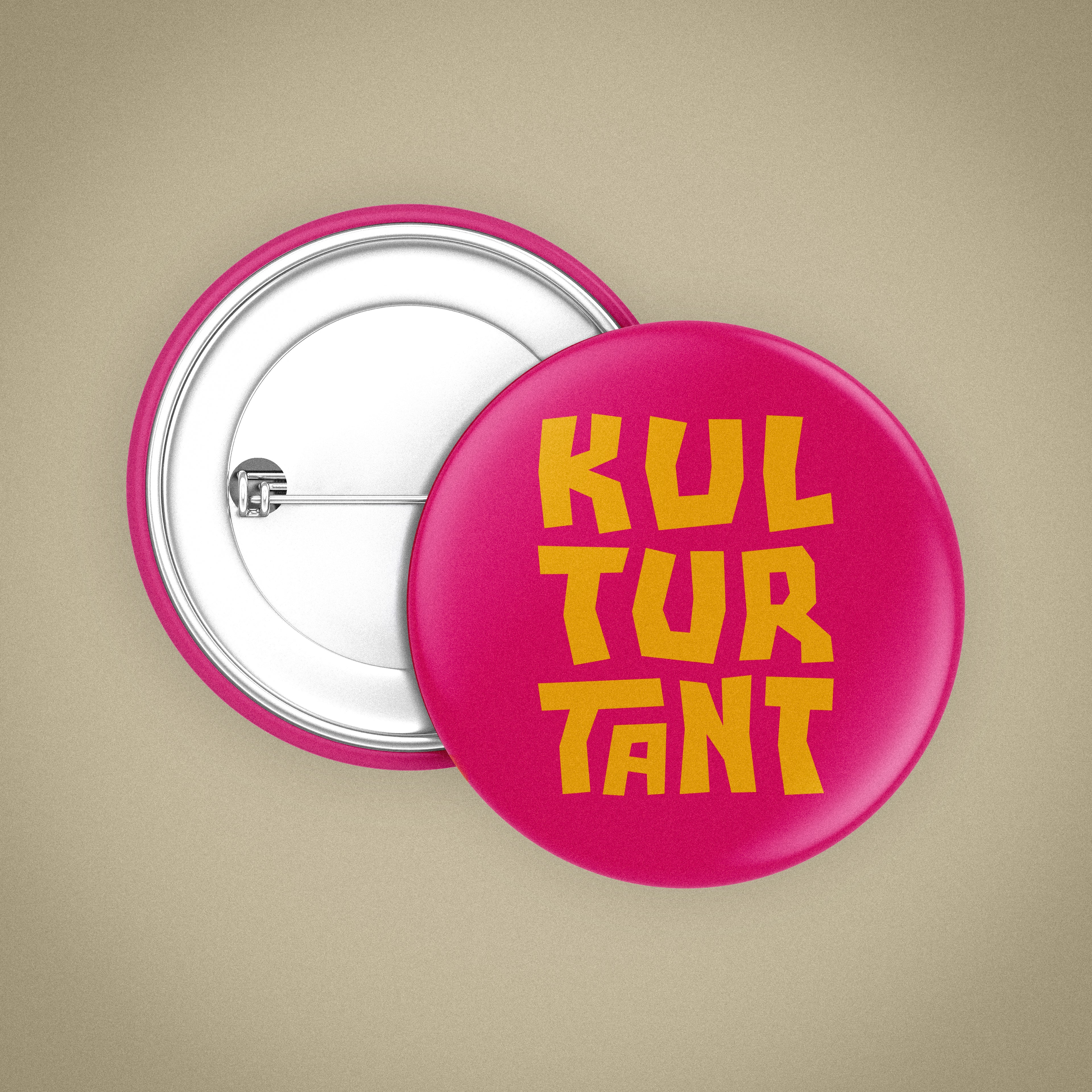 Kulturtant knapp - Rosa